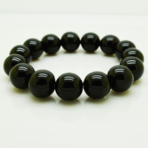 男士手串 新款 防辐射负离子托玛琳圆珠手环能量元素手饰情人礼物