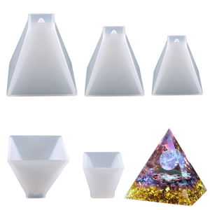 水晶滴胶金字塔硅胶模具 DIY手工制作饰品三角体干花树脂摆件模型