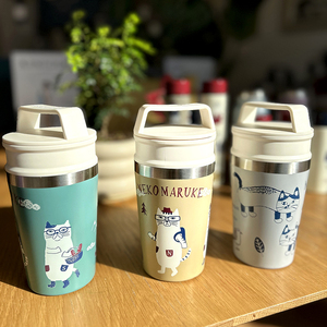 日系可爱的杯子咖啡杯出口日本304不锈钢保温杯手提杯学生便携