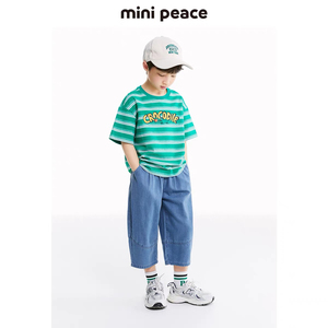 mini peace小太平鸟童装男童牛仔七分裤儿童夏季裤子