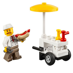 乐高lego 城市city 60134 热狗摊位 含厨师 cty655 杀肉 积木人仔