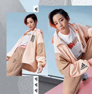官方adidas阿迪达斯张钧甯同款女子wnd运动夹克梭织外舰旗店官网