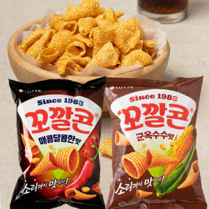 韩国进口Lotte乐天妙脆角脆脆角67g玉米味辣味膨化休闲零食