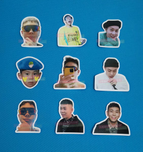 loco 周边 权赫禹 自制收藏装饰皮纹防水手工贴纸aomg