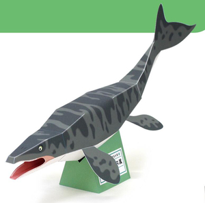 儿童手工折纸diy拼装立体3d纸质模型玩具动物制作侏罗纪恐龙苍龙