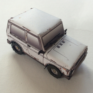 儿童手工折纸diy拼装立体3d纸质模型 破旧汽车车模老式吉普车制作