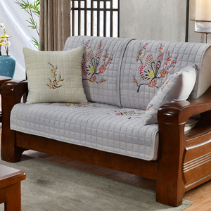 实木三人沙发盖布巾