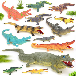 仿真鳄鱼模型两栖爬行类野生海洋动物湾鳄扬子鳄早教道具儿童玩具