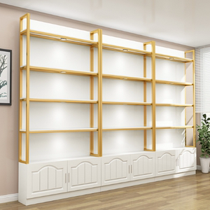 化妆品展柜 简约美容院led射灯手办美甲护肤产品展示置物陈列货架