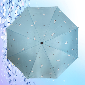 天堂鸟太阳伞晴雨伞防晒防紫外线遮阳伞雨伞女两用黑胶便携折叠伞