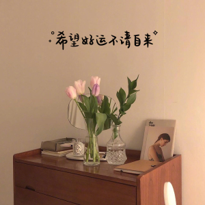 ins小清新自粘防水文字墙贴纸 少女心励志学生宿舍墙面装饰拍照