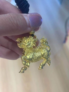 金麒麟黄金首饰吊坠
