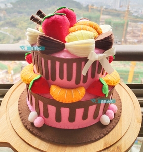 布织布艺diy手工成品蛋糕