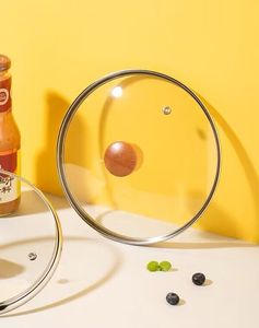 玻璃盖钢化玻璃盖原木顶珠圆形盖锅盖换盖子