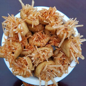 四川特产乐山美食犍为小吃罗城古镇卡卡儿软豆泡零食咔脆夹丝250g