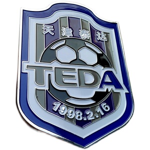 金属车标 天津泰达足球队标 汽车装饰车贴 3d立体车贴 金属钥匙扣