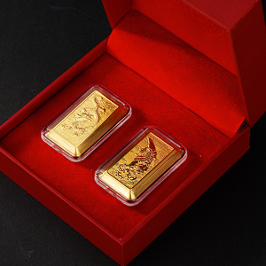 zsk黄金摆件足金龙凤金条金片金块摆饰婚嫁送礼收藏