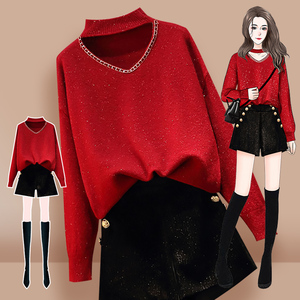 新年过年衣服女本命年红色女装时尚回门服新娘早春季结婚便装套装