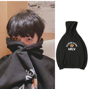 tf家族朱志鑫同款衣服卡通小熊卫衣男女潮ins春秋薄款连帽衫外套