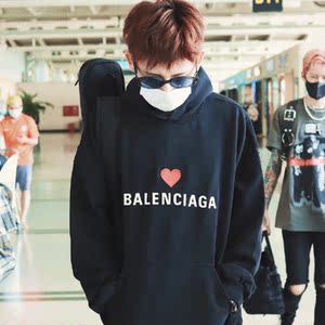 小鬼同款卫衣爱心情侣外套春秋薄款连帽衫王琳凯联名潮牌衣服男女