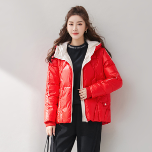 妃儿红大码女装2020秋冬装新款胖妹妹宽松显瘦棉衣百搭时尚棉服女