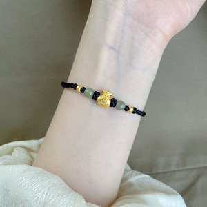 黄金小金豆豆手链