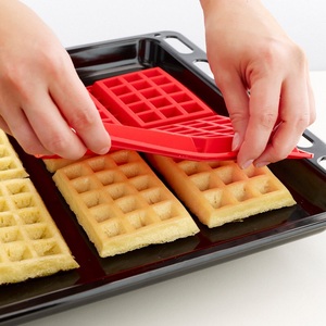 硅胶方形华夫饼模 松饼/格仔饼模 烤箱烘焙模具 DIY华夫模具