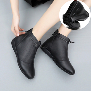 中老年平底短靴单