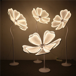 婚庆道具发光牡丹花led灯带路引灯光花瓣婚礼背景屏风迎宾区装饰