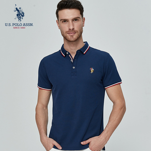 uspoloassn美国马球协会夏季男士短袖polo衫 保罗男装透气冰爽t恤