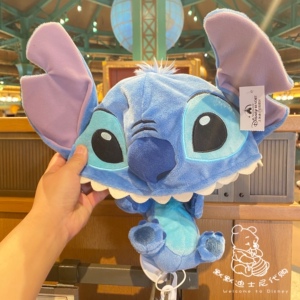 上海迪士尼乐园代史迪奇星际宝贝史迪仔卡通造型保暖帽子游园