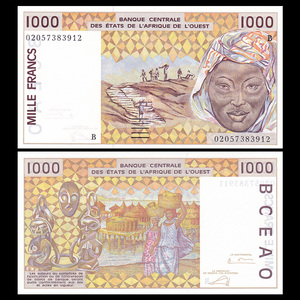 【非洲】西非(贝宁)1000法郎 纸币 2002年 全新UNC P-211Bm