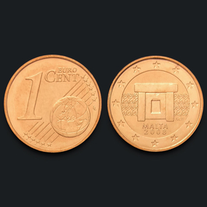 【欧蕖咳 马耳他1欧分硬币 年份随机 km#125