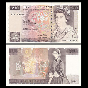 【欧洲】全新 英国10镑 纸币 外国钱币 nd(1988-92)年 p-379e