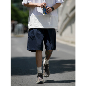 Bellken早起工作室日系CityBoy机能宽松休闲短裤男潮牌直筒工装裤