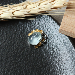 天然缅甸a货高冰种翡翠三脚金蟾吊坠18k金钻石镶嵌珠宝玉石主播女