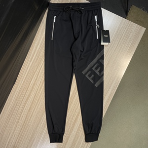 芬迪小怪兽老佛爷男士运动裤春秋夏高端卫裤小脚宽松长裤休闲男裤