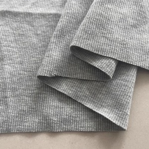 称斤~1.25米宽花灰色纯棉弹力螺纹坑条针织布料服装面料 13元/斤