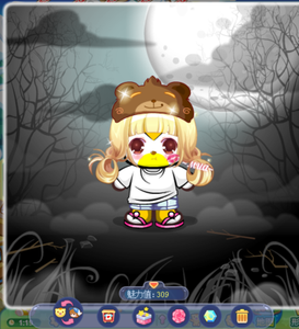 奥比岛怀旧色牛仔短裤