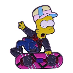 玩滑板的巴特·辛普森徽章