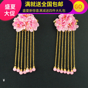 古装头饰头花发钗步摇汉唐头饰流苏发簪发夹边夹演出武媚娘头饰