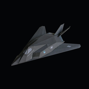 diy立体折纸手工3d可飞纸飞机 f117夜鹰战斗机图纸