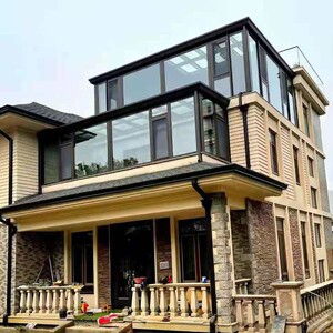 成都露台棚隔热阳光房定制铝合金户外别墅钢化玻璃屋顶雨棚阳光棚