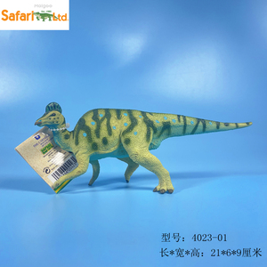 正品美国Safari仿真儿童认知动物模型 1：40恐龙实心鸡冠龙盔头龙