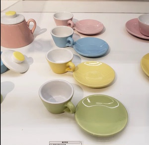 IKEA 宜家 杜克迪 杯子茶碟玩具组合 儿童过家家陶瓷茶具玩具套装