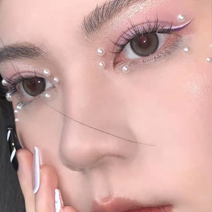 泪钻彩钻珍珠自粘贴片仙女眼角眼部汉服眉心贴圆钻儿童舞台妆