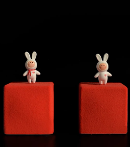 网红同款520情人节法式西点蛋糕装饰摆件不二兔安东尼爱心小兔子