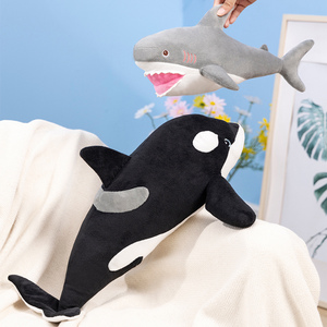 小红书仿真虎鲸公仔毛绒玩具大白鲨玩偶儿童布娃娃鲨鱼抱枕礼物男