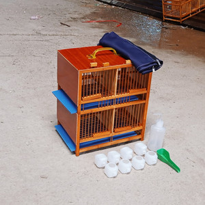 加密四格封板排笼蜜丝老竹养笼适合麻料绣眼黄豆红豆麻雀贝子红子