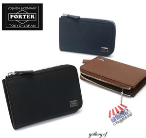 日本代购porter短款钱包人气日本制牛皮高级拉链硬币包卡包名片夹